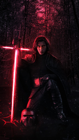 Kylo Ren Lightsaber Star Wars The Rise Of Skywalker Adam Driver 4k iPhone Wallpaper