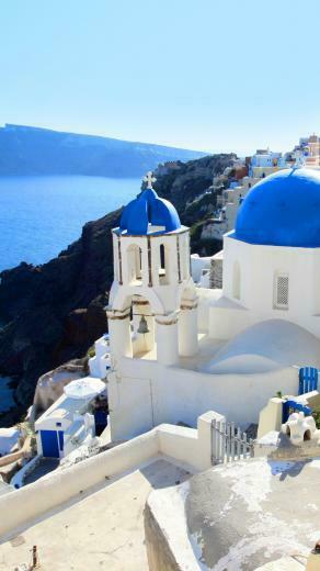 Home Santorini Nature Sea Landscape Greece Desktop