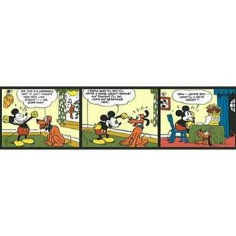 Vintage Mickey Mouse Comics Wallpaper Border All Walls