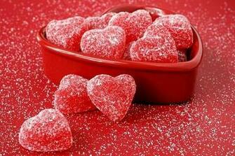 Valentines Day Candy Hearts Wallpaper HD Background
