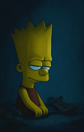 Depressed Bart Simpson Wallpaper