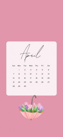 April Calendar Wallpaper Cute
