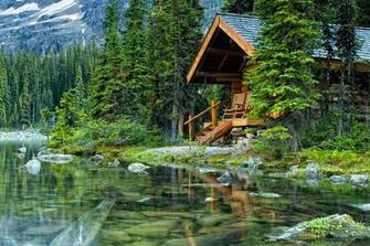 Lake Cabin Wallpaper HD Pw