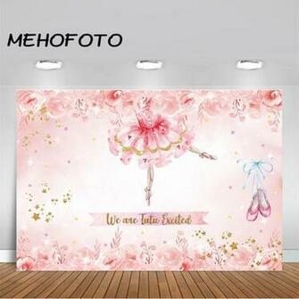 Princess Ballerina Photography Backdrop Tutu Pink Flower