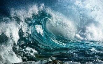 Blue Dark Waves Wallpaper
