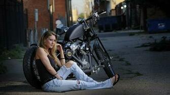 Girls Motorcycles Computer Wallpaper Desktop Background