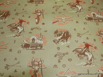 S Vintage Wallpaper Cowboy Western Kraft By Hannahstreasures We