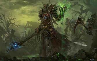 Armor Undead Magic Artwork Necromancer Staff Wallpaper