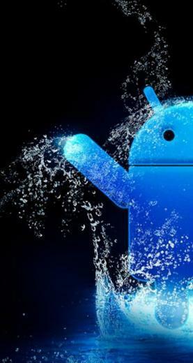 Blue Android Water iPhone 6s Plus Wallpaper HD