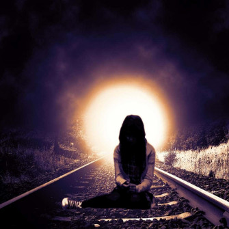 Sad Woman Bright Sky Wallpaper