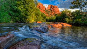 Sedona Arizona Usa Red Rock Cathedral Butte From Oak Creek Kde Store