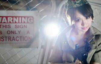 Wallpaper Girl Weapon Smirk Warning And Control Oops Image