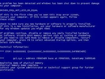 Funny Background For Computer Screen The Blue Of Death