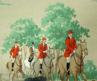 Vintage Hunting Scene Wallpaper My Kind Of Antique