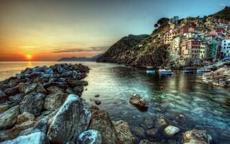 Riomaggiore On The Coastline Wallpaper World