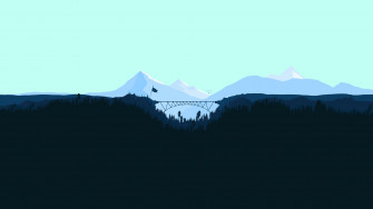 Snowy Peak Flat Mountains Minimal 4k Wallpaper HD Artist