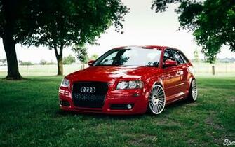 Wallpaper Audi A3 Red Front Auto Grass