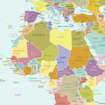 World Map Wallpaper Mural For Kids Room
