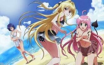 Anime Girls On The Beach Wallpaper Open Walls
