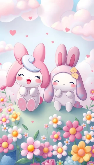 My Melody And Cinnamoroll Wallpaper