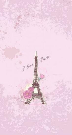Paris Pink iPhone Wallpaper Pattern