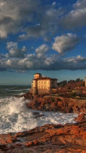 Wallpaper Castle Italy Sky Coast Boccale