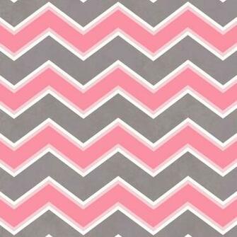 Pink Grey Chevron Art Print
