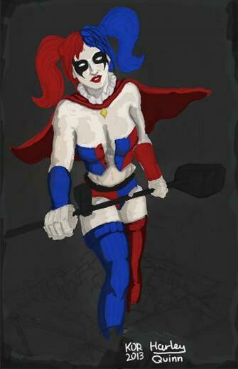 Harley Quinn Dc New Colour Sketch By Kor Design