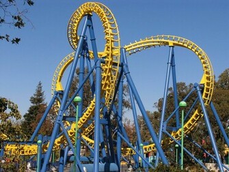 Stylize The Desktop With Electrifying Roller Coaster Wallpaper