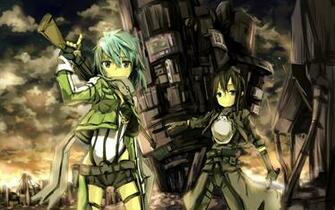 Sinon Kirito Sword Art Online Gun Gale Anime HD