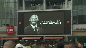 We Re In Shock Fans Gather Outside Staples Center Following