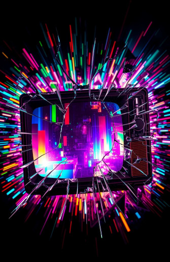 Broken Tv Screen Wallpaper