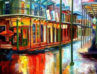 Art Downpour On Bourbon Street Sold By Artist Diane Millsap HD Walls
