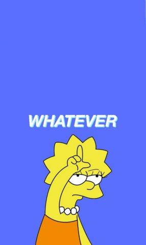 Wallpaper Lisa Simpson iPhone Purple