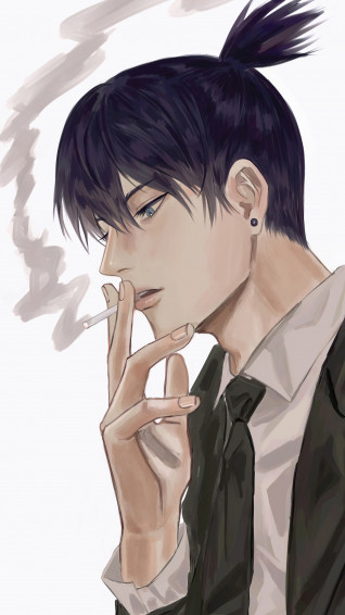 Chainsaw Man Aki Hayakawa Smoking 4k Wallpaper iPhone HD Phone 9241i