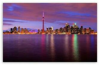 Toronto Canada Digital Wallpaper Black