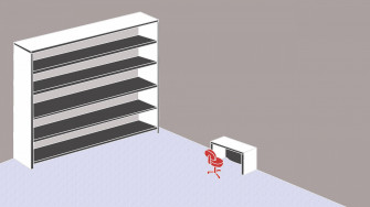 Empty Bookshelf Wallpaper Baltana