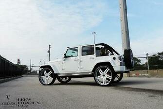 Jeep Wrangler White Vellano Wheels Tuning Cars Wallpaper Background