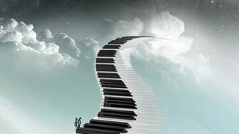 Staircase Piano Music Wallpaper Widescreen