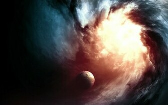 Devouring Black Hole Desktop Wallpaper
