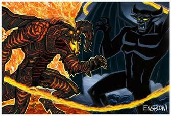 Balrog Vs Chernobog By Mengblom