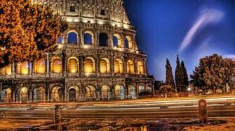 Rome Italy Street Night HDr Wallpaper Background 4k Ultra HD