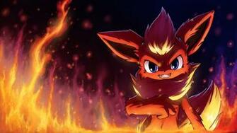 Pok Mon Flareon Fire Widescreen Ratio Wallpaper