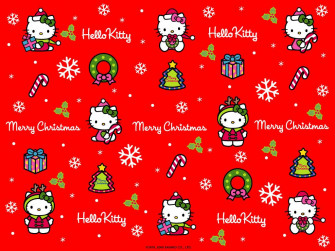 Hello Kitty Christmas Background