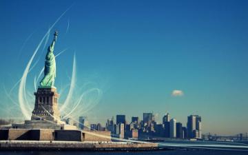 Statue Of Liberty Desktop Background HD Wallpaper American City
