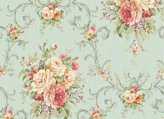 Aqua Blue Ca81402 Toile Floral Trail Wallpaper Traditional