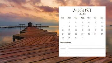 August Calendar Wallpaper HD For Desktop Net