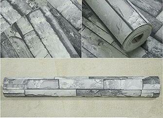 Blooming Wall 3d Faux Cultural Brick Stone Wallpaper Roll For