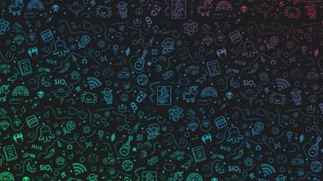 Doodle Space 4k Wallpaper