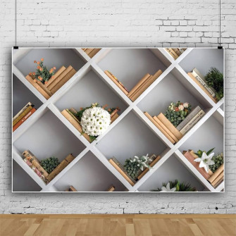 Amazon Eainb White Bookshelf Backdrop Modern Bookcase